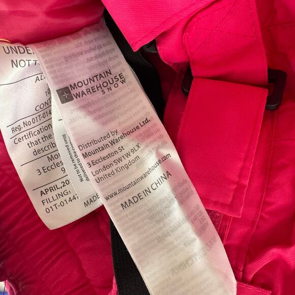 Mountain Warehouse Kids Youth Pink 9-10 Bib Snowpants - Picture 4 of 10